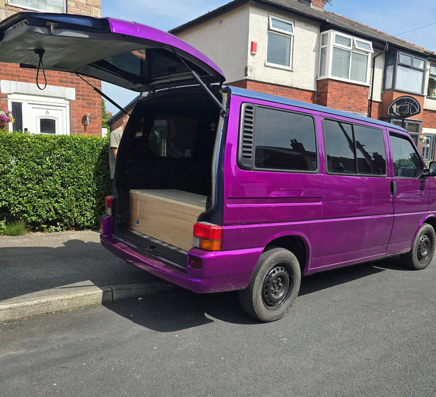 VW Caravelle L-Shape Seating/Pull out bed - Optional Heavy duty Pull-Out Drawer/Kitchen Unit. VW L-Shape seating