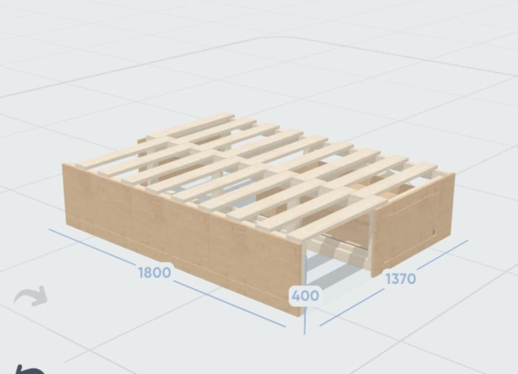 2 section Bed with Drawer - Final Payment
