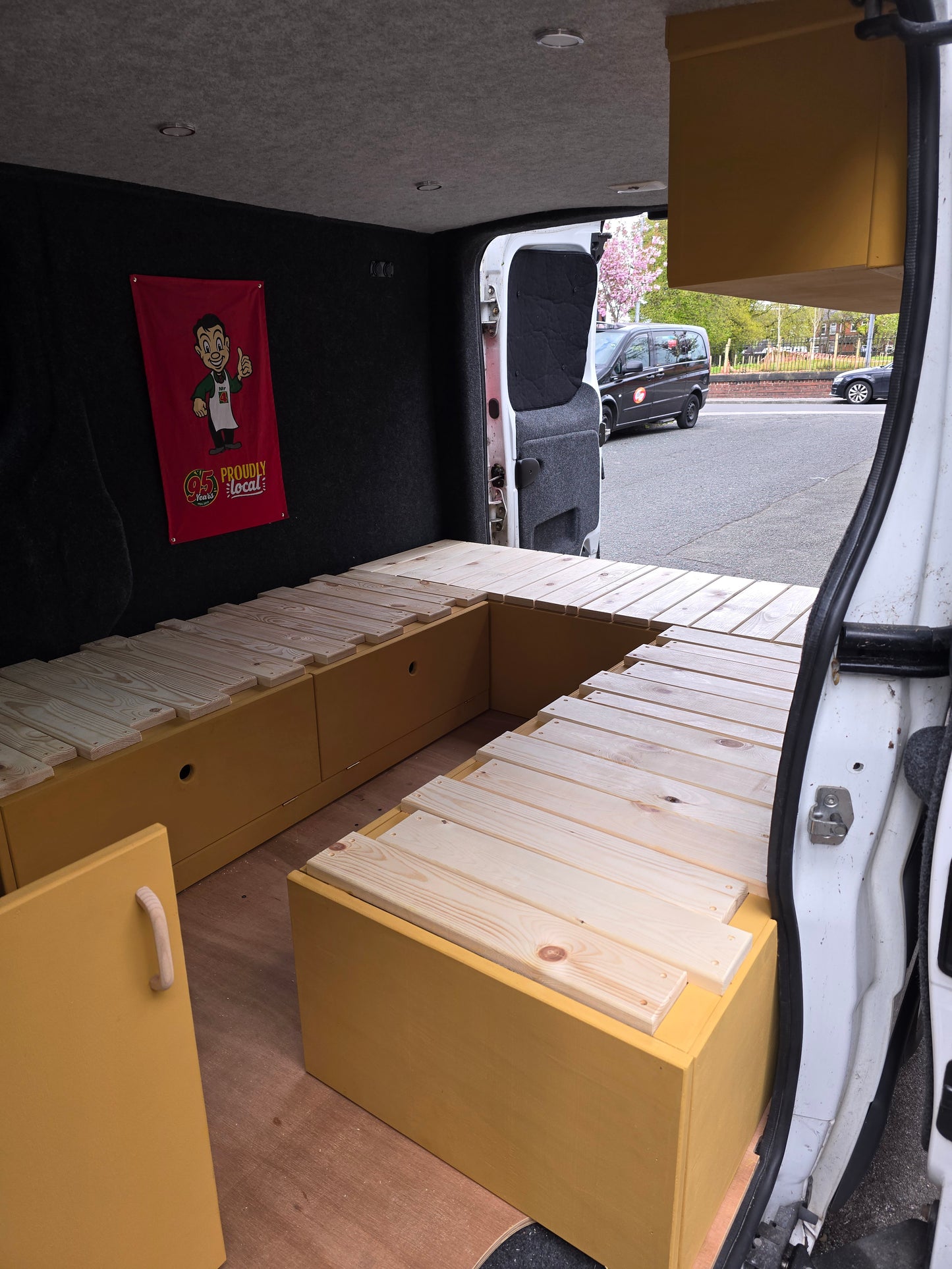 Bespoke U-Shape Van/Camper Bed and Seating. Pull-Out Van Bed