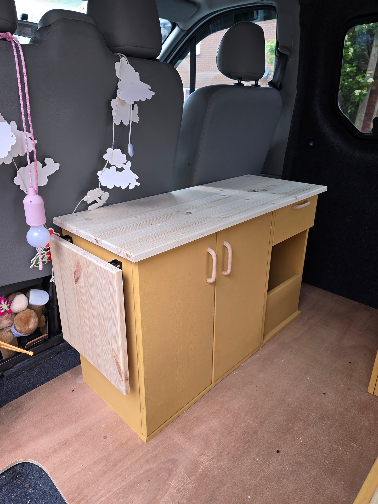 Ply Kitchen Unit with cupboard and shelves for Vans, Campers, Boats and Homes.