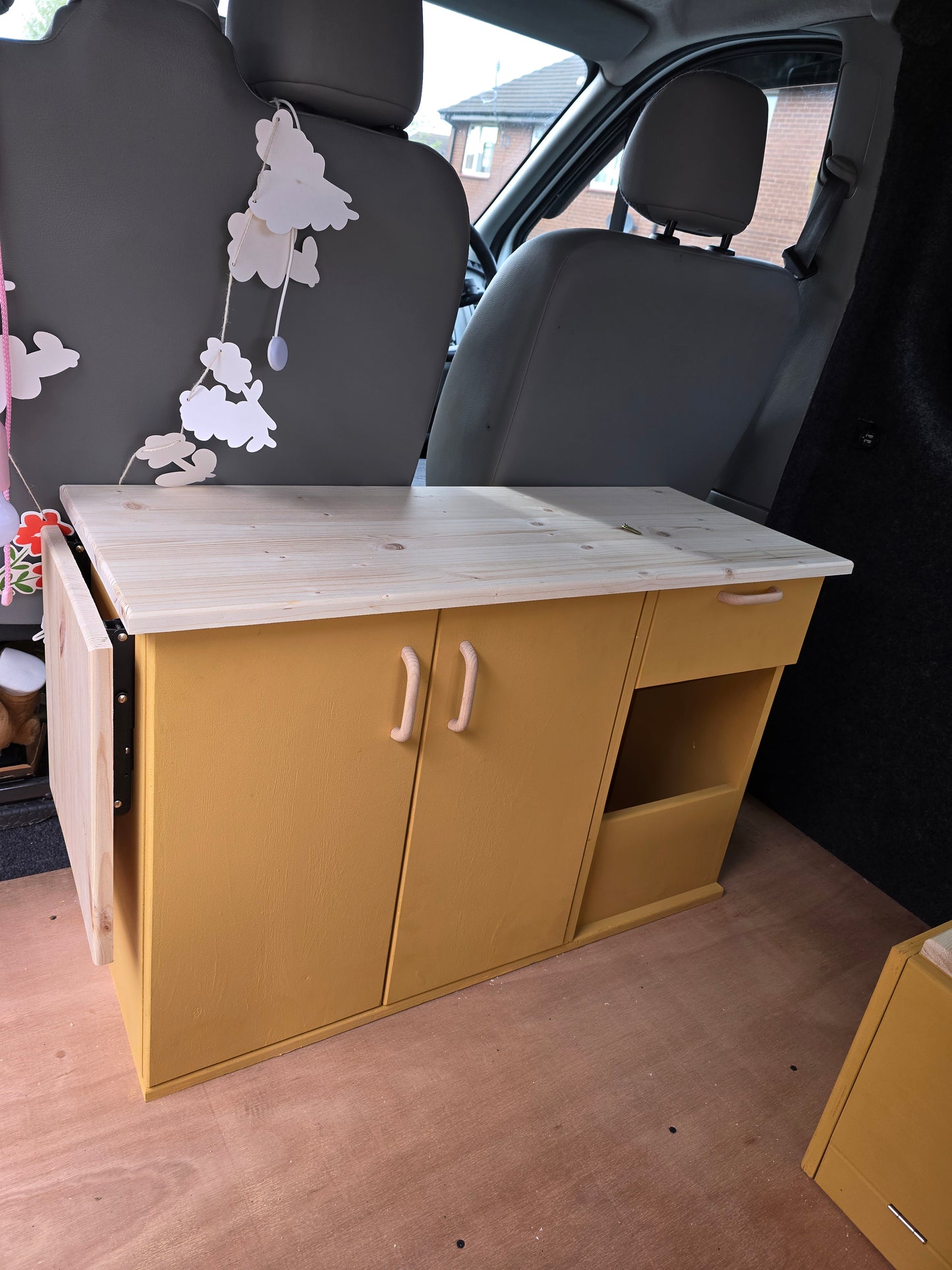 Ply Kitchen Unit with cupboard and shelves for Vans, Campers, Boats and Homes.