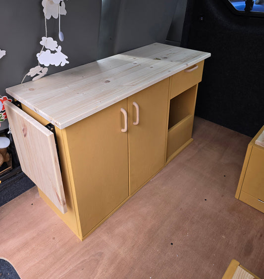 Ply Kitchen Unit with cupboard and shelves for Vans, Campers, Boats and Homes.