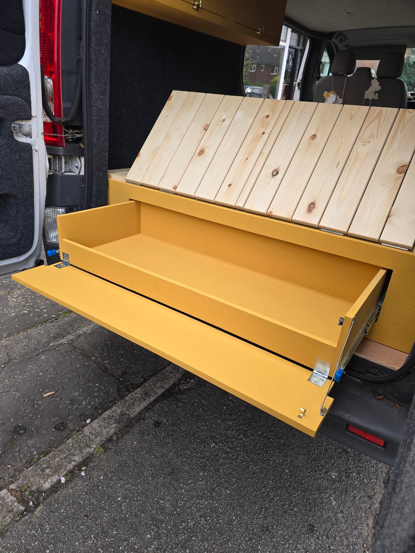 Bespoke U-Shape Van/Camper Bed and Seating. Pull-Out Van Bed