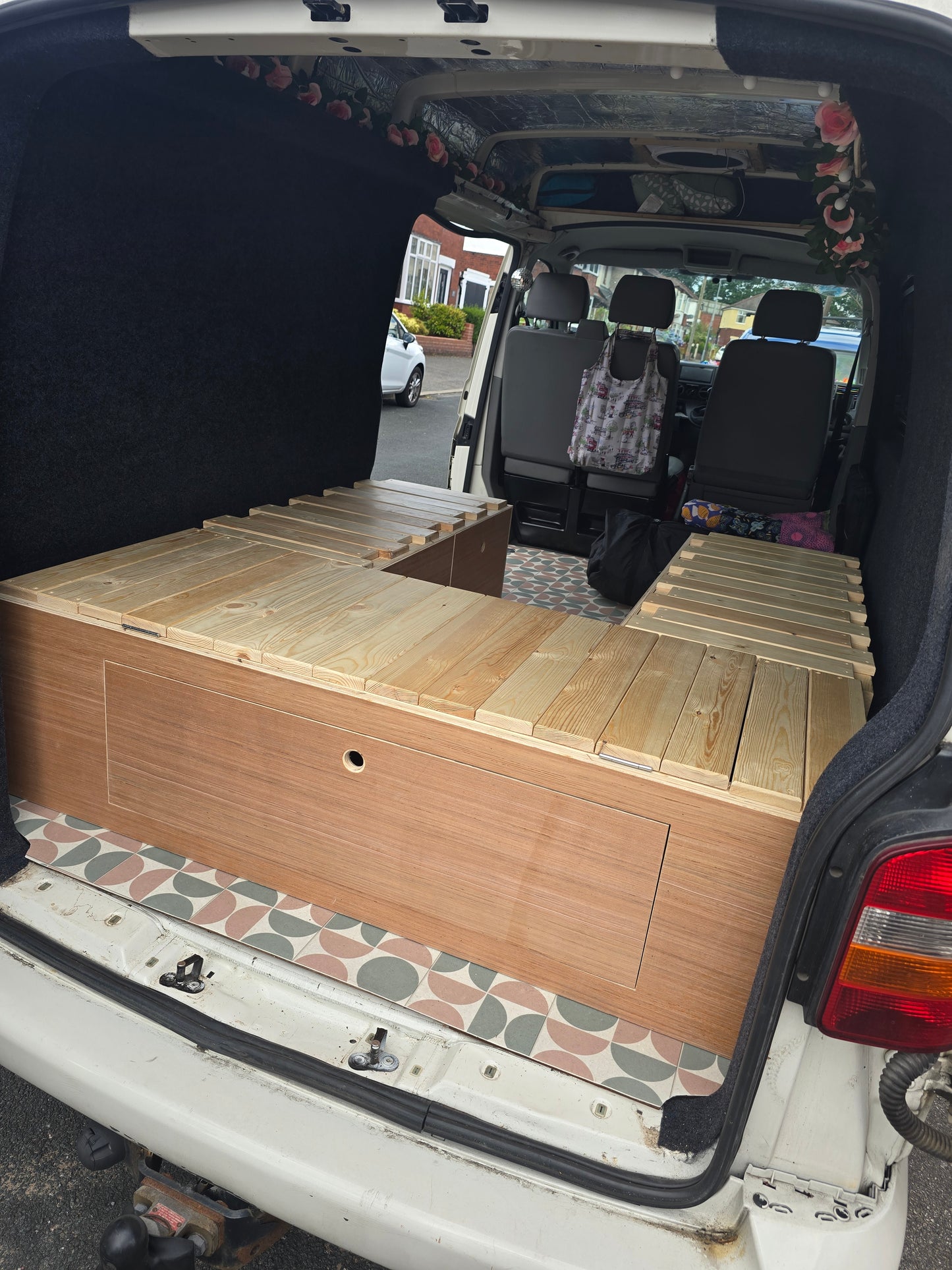 Bespoke U-Shape Van/Camper Bed and Seating. Pull-Out Van Bed