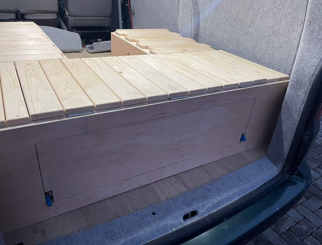 Bespoke U-Shape Van/Camper Bed and Seating. Pull-Out Van Bed