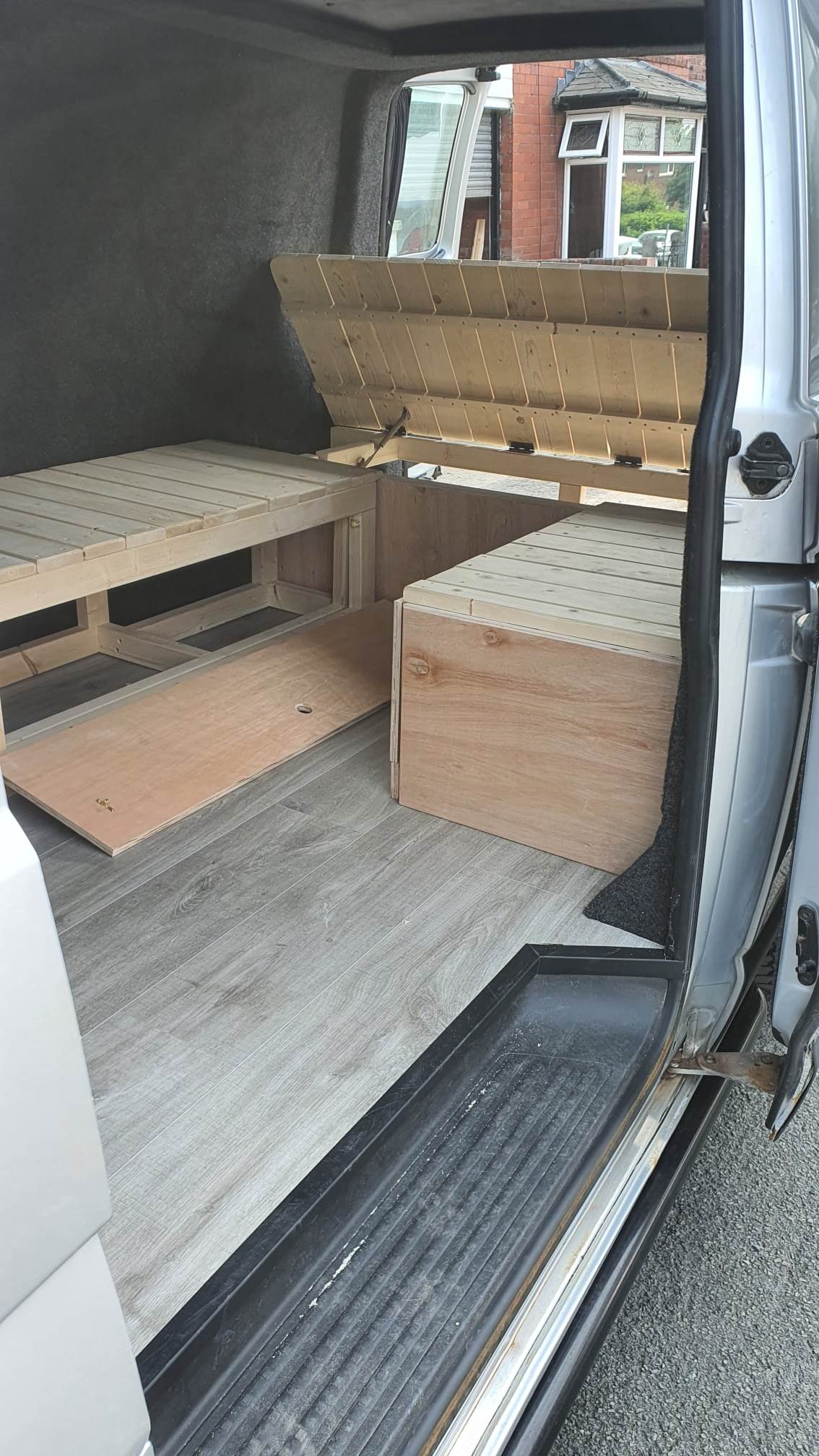 Bespoke U-Shape Van/Camper Bed and Seating. Pull-Out Van Bed