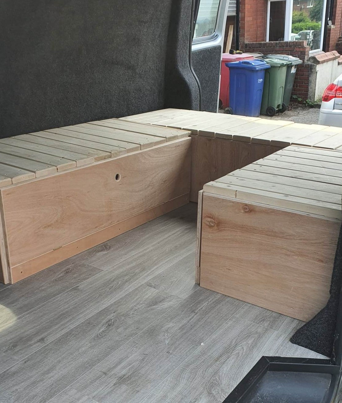 Bespoke U-Shape Van/Camper Bed and Seating. Pull-Out Van Bed