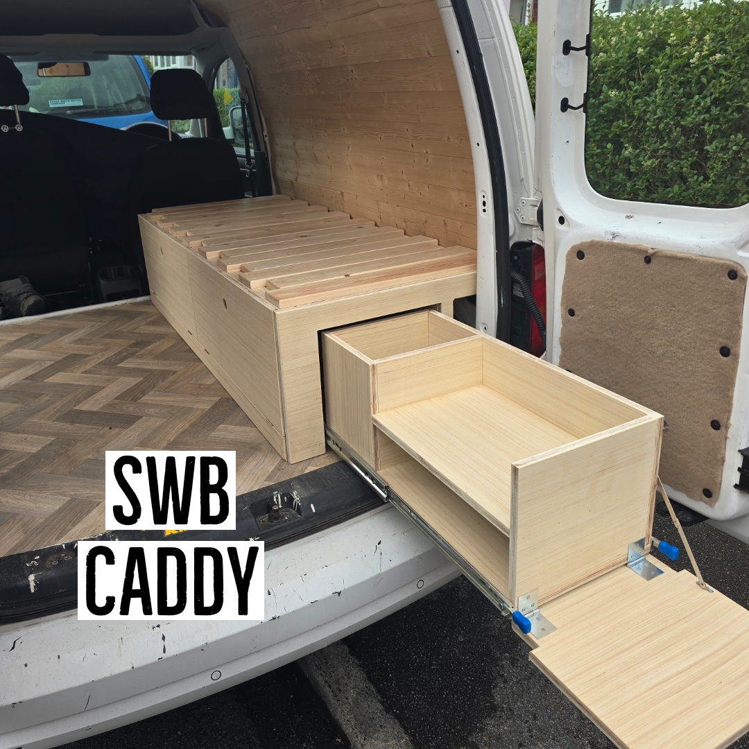 Pull Out Bed with Drawer for Cooking. Pull Out Bed for Caddys and Full size Single & Double