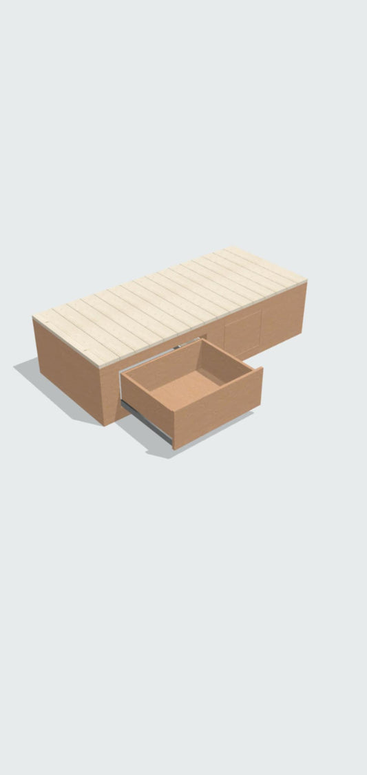 Bed with drawers