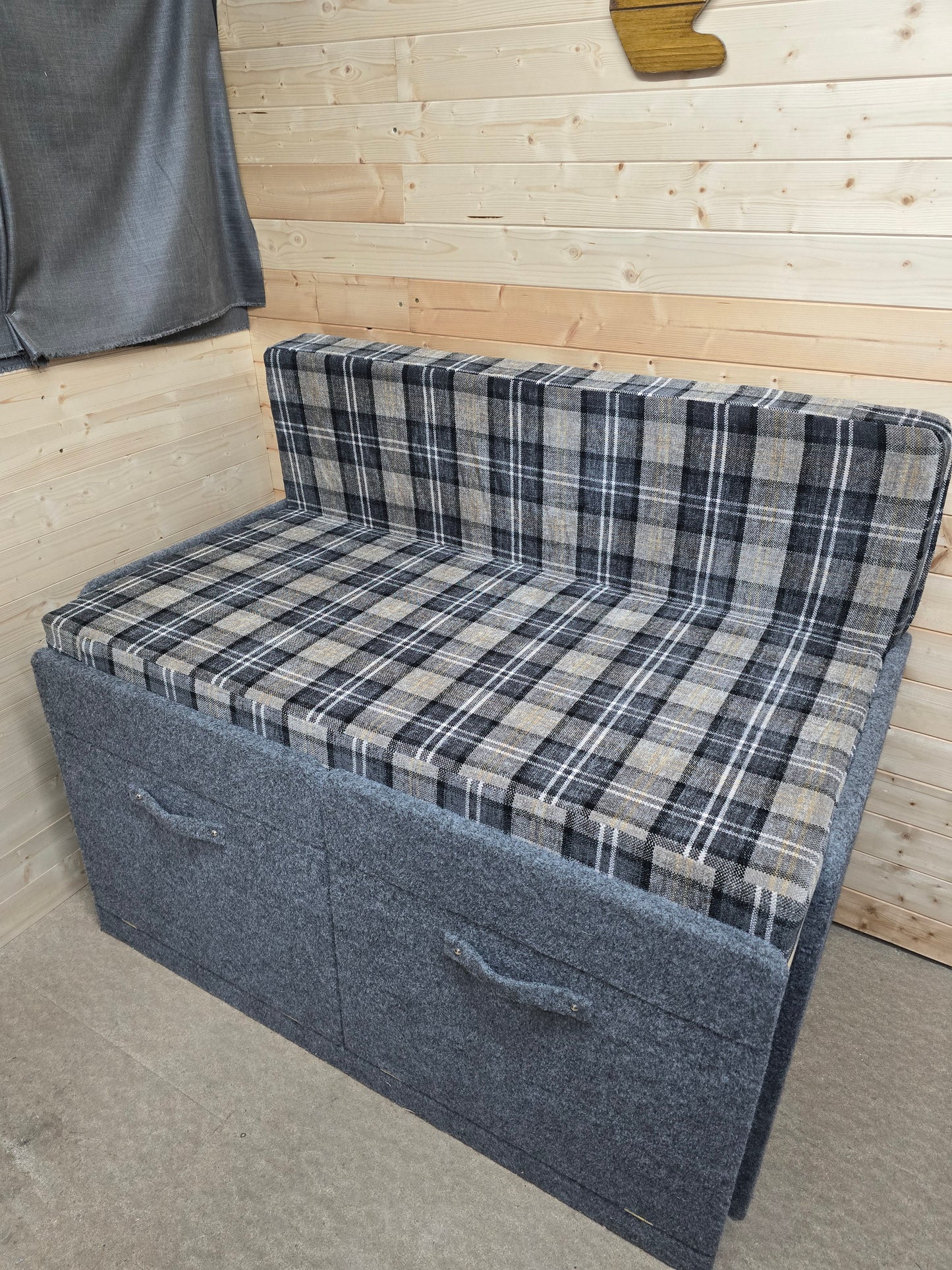 Pull-Out Carpeted Van / Camper Bed with Mattress