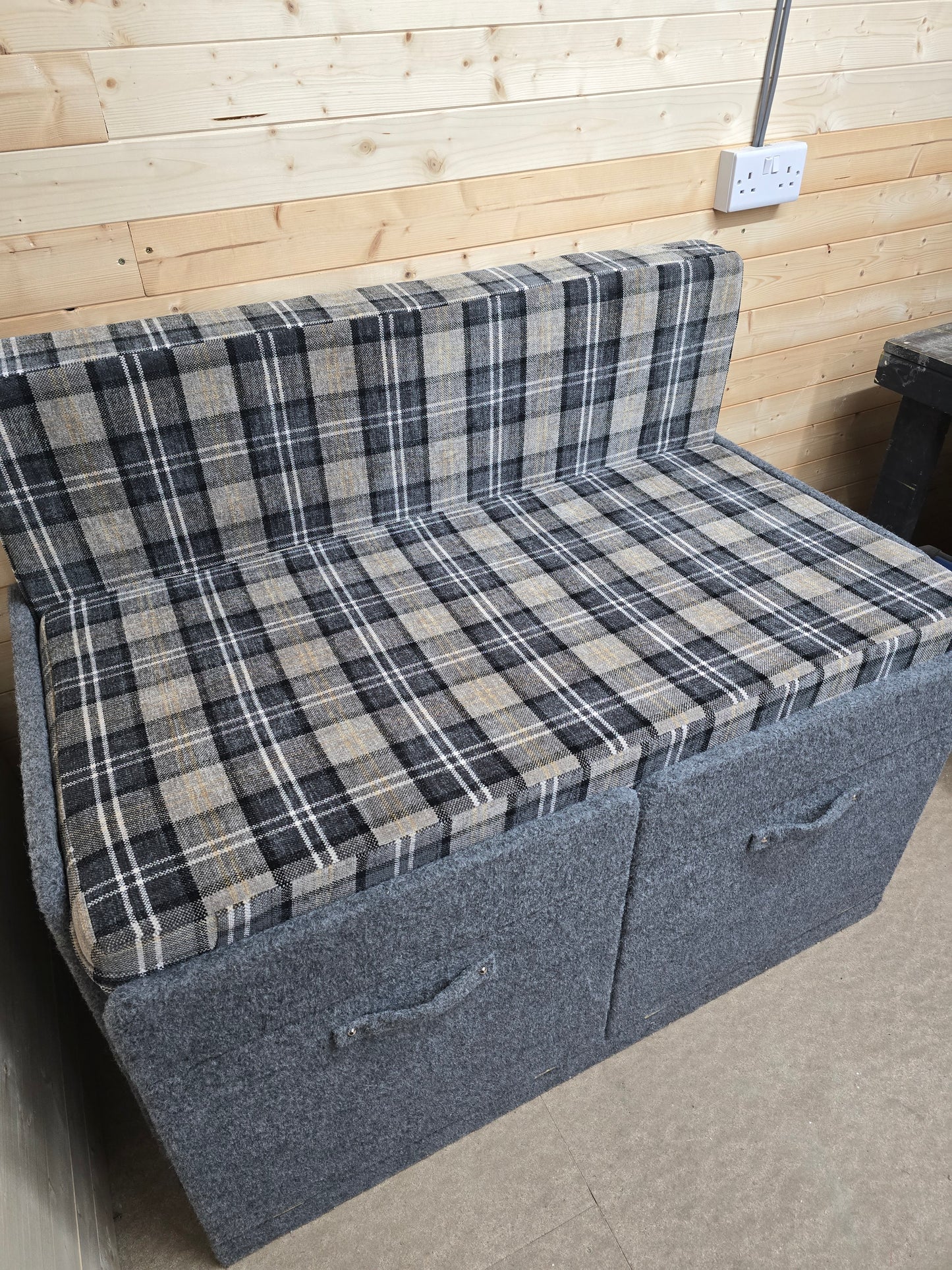 Pull-Out Carpeted Van / Camper Bed with Mattress