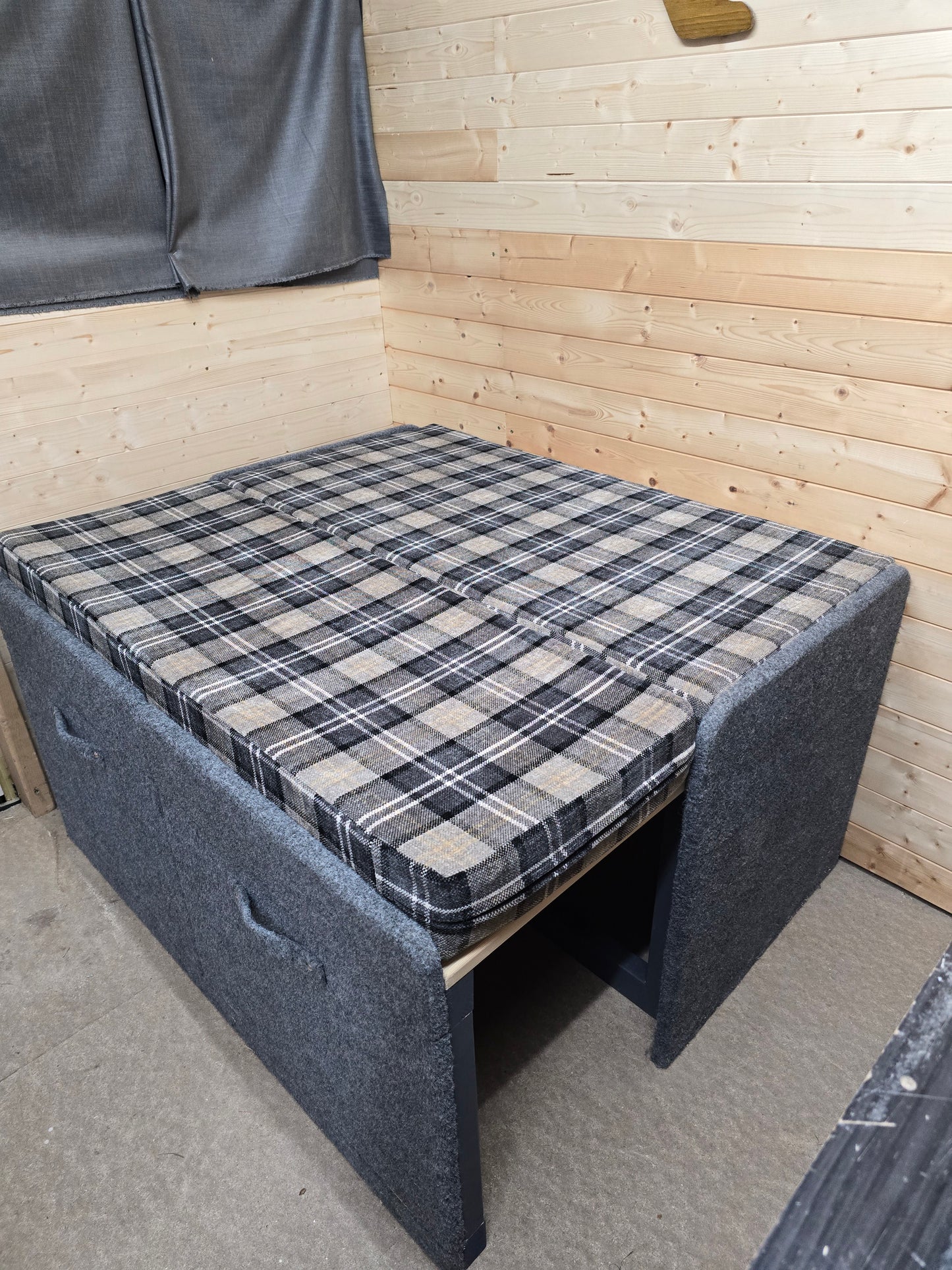 Pull-Out Carpeted Van / Camper Bed with Mattress